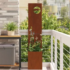 vidaXL Tuin Privacy Screen Roestig 32 x 32 x 150 cm Cortenstaal