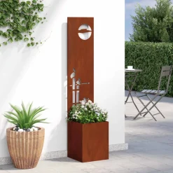 vidaXL Tuin Privacy Screen Roestig 32 x 32 x 150 cm Cortenstaal