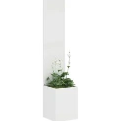 vidaXL Tuin Privacy Screen Wit 32 x 32 x 150 cm Koudgewalst staal