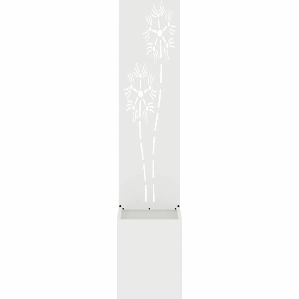 vidaXL Tuin Privacy Screen Wit 32 x 32 x 150 cm Koudgewalst staal