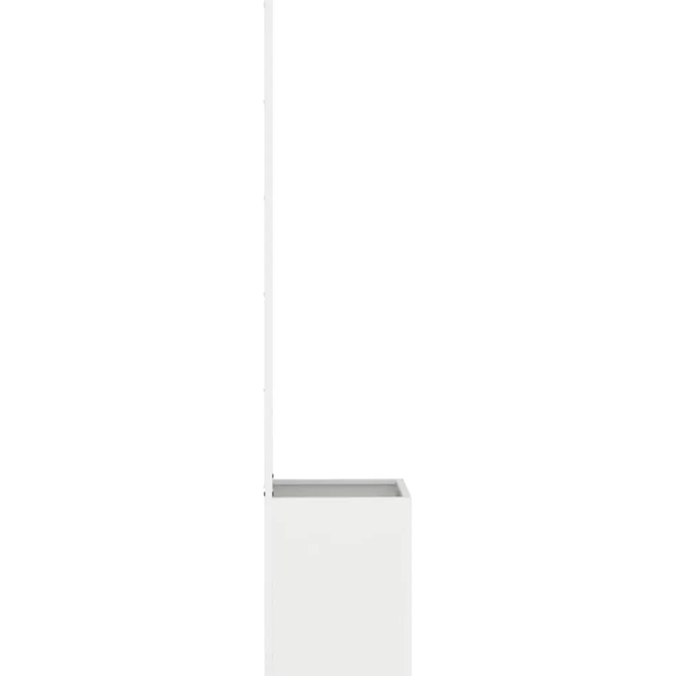 vidaXL Tuin Privacy Screen Wit 32 x 32 x 150 cm Koudgewalst staal