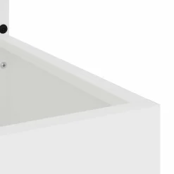 vidaXL Tuin Privacy Screen Wit 32 x 32 x 150 cm Koudgewalst staal