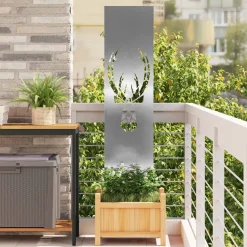vidaXL Tuin Privacy Screen Zilver 32 x 140 cm Roestvrij staal