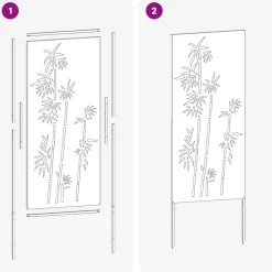 vidaXL Tuin Privacy Screen Zilver 50 x 140 cm Gegalvaniseerd staal