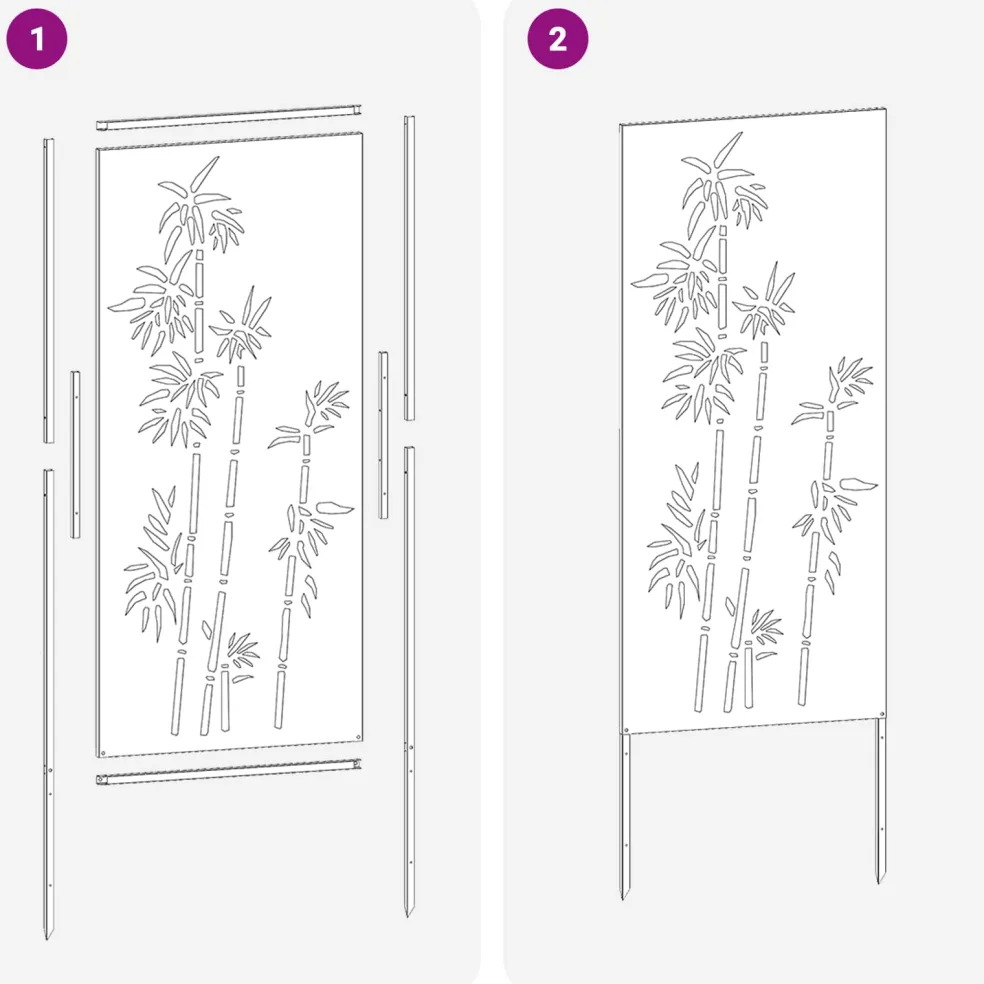 vidaXL Tuin Privacy Screen Zilver 50 x 140 cm Gegalvaniseerd staal