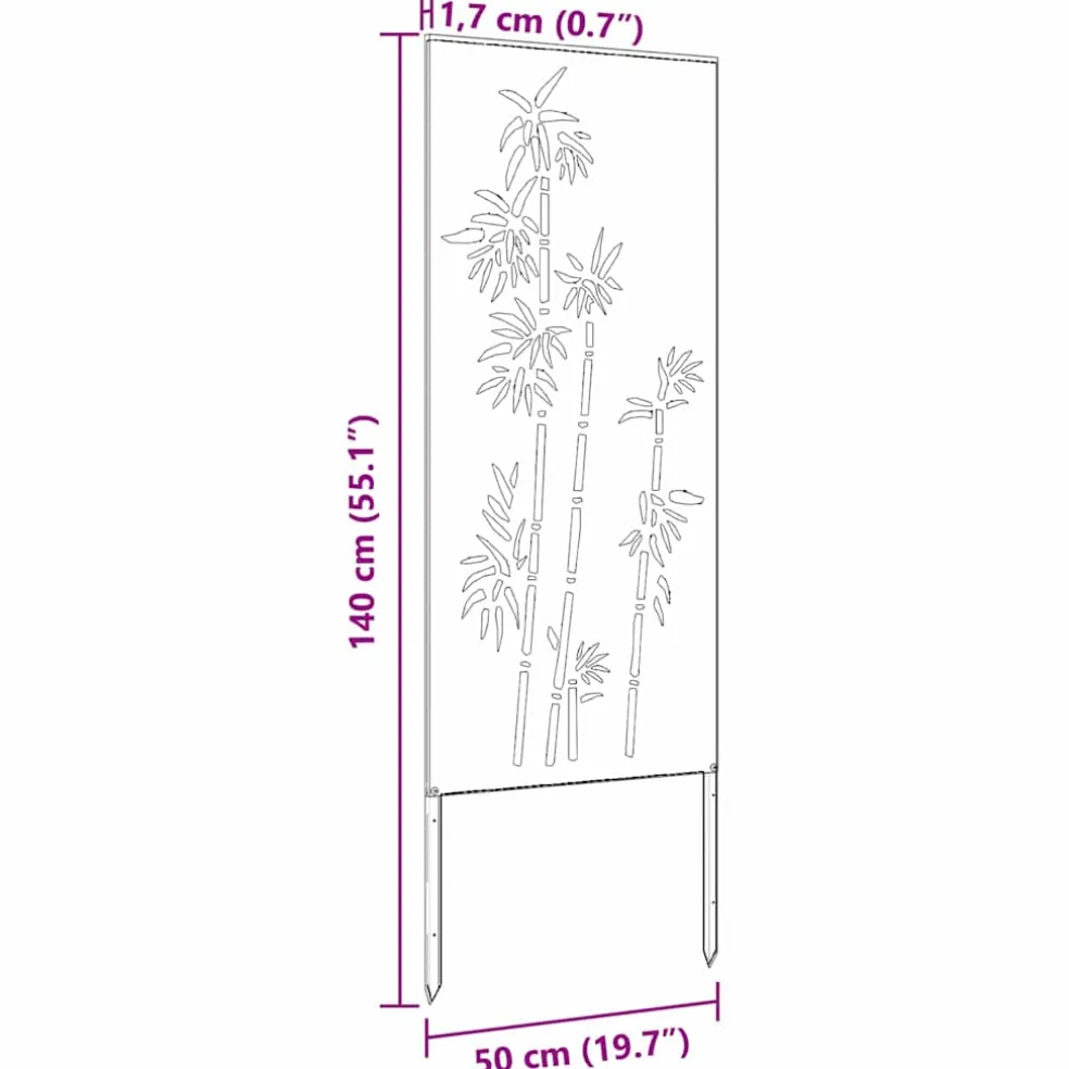 vidaXL Tuin Privacy Screen Zilver 50 x 140 cm Gegalvaniseerd staal