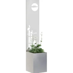 vidaXL Tuin Privacy Screen Zilver 32 x 32 x 150 cm Roestvrij staal