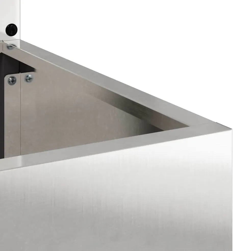 vidaXL Tuin Privacy Screen Zilver 32 x 32 x 150 cm Roestvrij staal