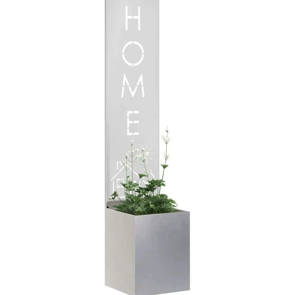 vidaXL Tuin Privacy Screen Zilver 32 x 32 x 150 cm Roestvrij staal