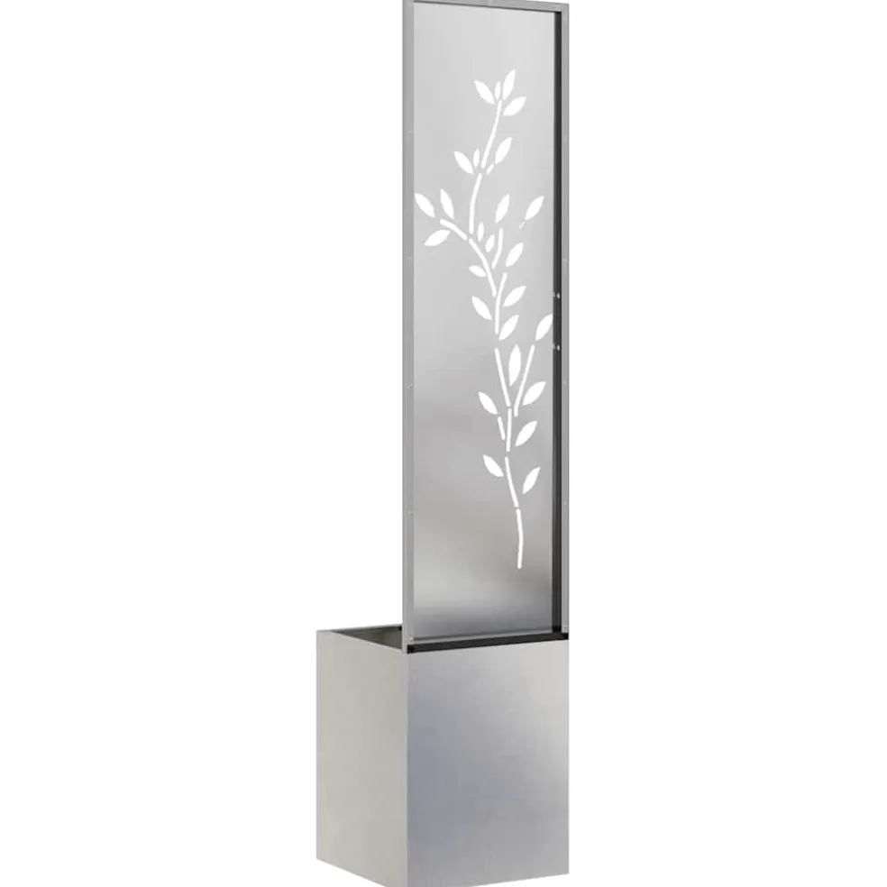 vidaXL Tuin Privacy Screen Zilver 32 x 32 x 150 cm Roestvrij staal