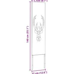 vidaXL Tuin Privacy Screen Zilver 32 x 140 cm Gegalvaniseerd staal