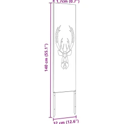 vidaXL Tuin Privacy Screen Zilver 32 x 140 cm Gegalvaniseerd staal