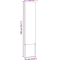 vidaXL Tuin Privacy Screen Zilver 32 x 140 cm Gegalvaniseerd staal