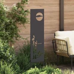vidaXL Tuin Privacy Screen Zwart 32 x 140 cm Koudgewalst staal