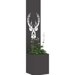vidaXL Tuin Privacy Screen Zwart 32 x 32 x 150 cm Koudgewalst staal