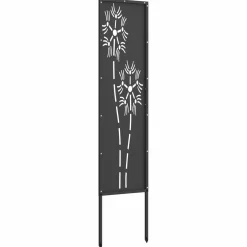vidaXL Tuin Privacy Screen Zwart 32 x 140 cm Koudgewalst staal