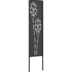 vidaXL Tuin Privacy Screen Zwart 32 x 140 cm Koudgewalst staal