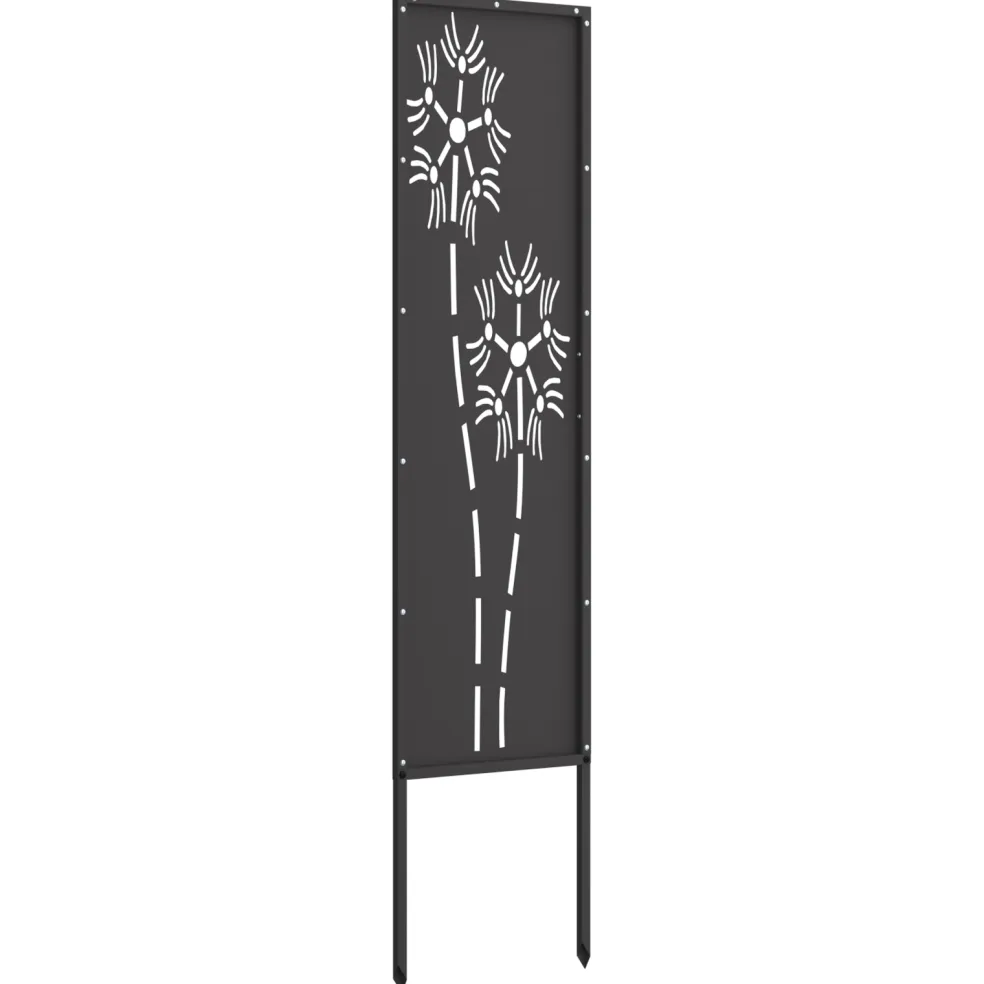 vidaXL Tuin Privacy Screen Zwart 32 x 140 cm Koudgewalst staal