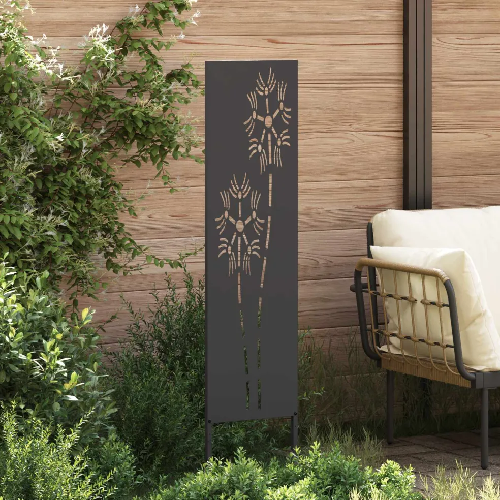 vidaXL Tuin Privacy Screen Zwart 32 x 140 cm Koudgewalst staal