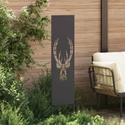 vidaXL Tuin Privacy Screen Zwart 32 x 140 cm Koudgewalst staal