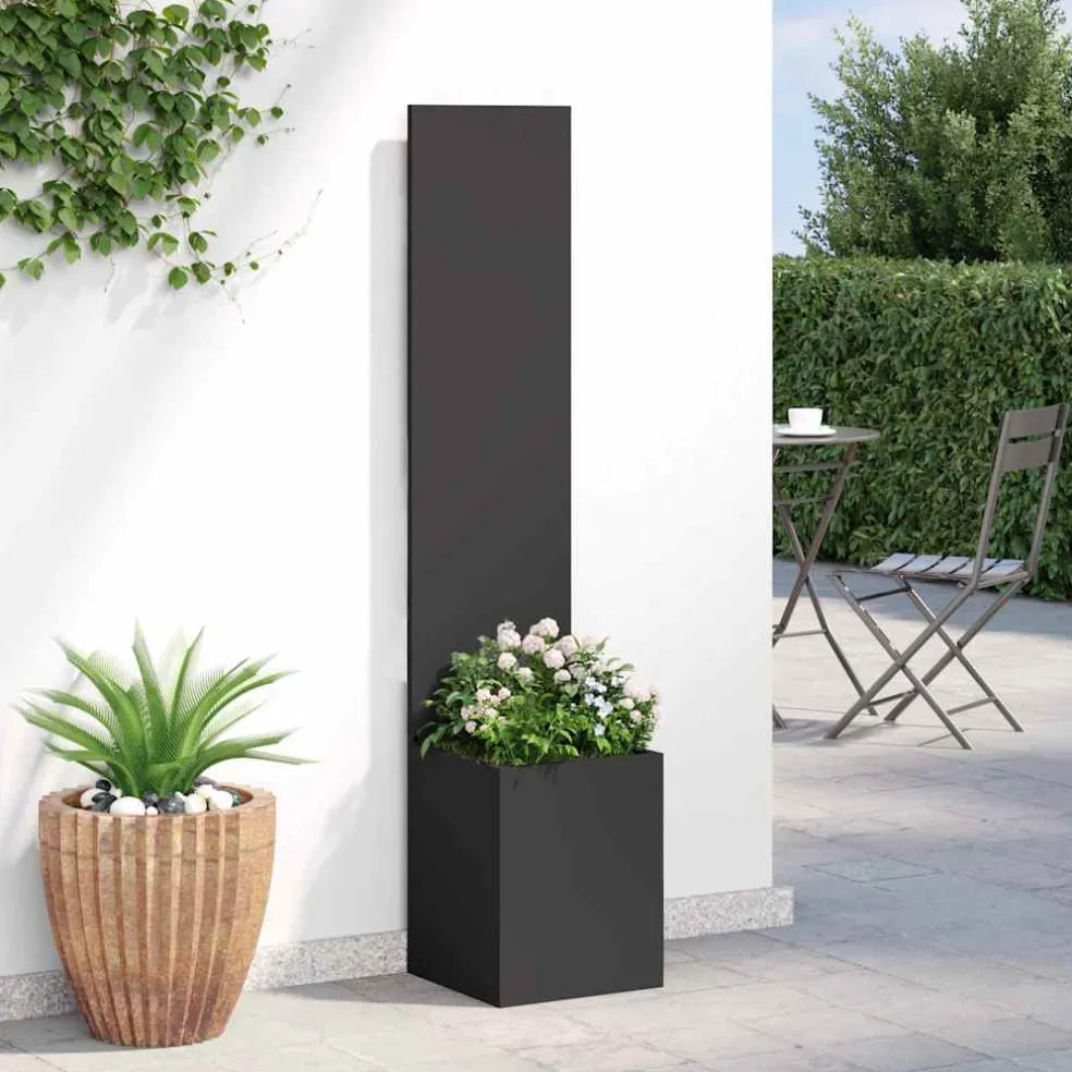 vidaXL Tuin Privacy Screen Zwart 32 x 32 x 150 cm Koudgewalst staal