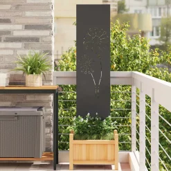 vidaXL Tuin Privacy Screen Zwart 32 x 140 cm Koudgewalst staal