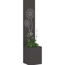 vidaXL Tuin Privacy Screen Zwart 32 x 32 x 150 cm Koudgewalst staal