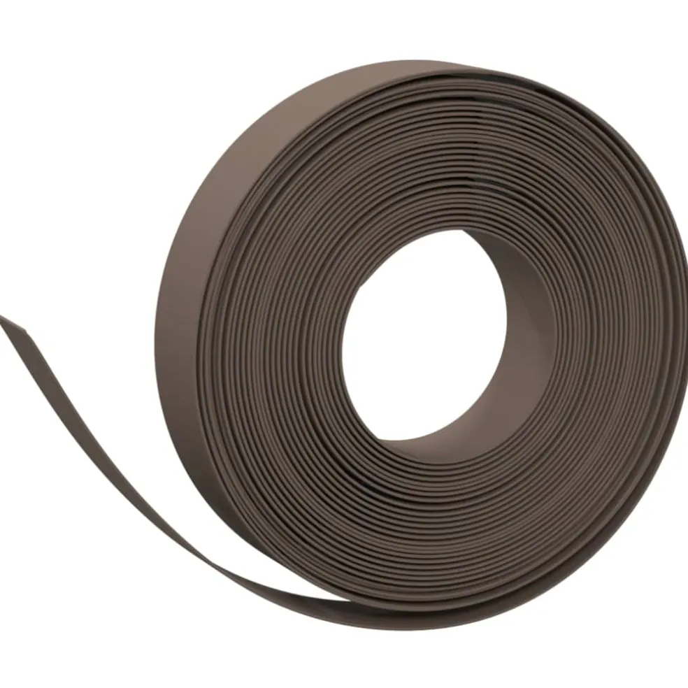 vidaXL Tuinrand 10 m 10 cm polyetheen bruin