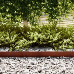 vidaXL Tuinrand 10 st 100 x 0,05 x 15 cm Roestig