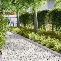 vidaXL Tuinrand 10 st 100 x 0,05 x 15 cm Roestvrij staal Zilver