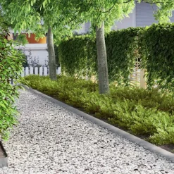 vidaXL Tuinrand 450 x 10 cm Gegalvaniseerd staal Zilver