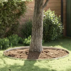 vidaXL Tuinrand 450 x 10 cm Roestvrij staal Zilver