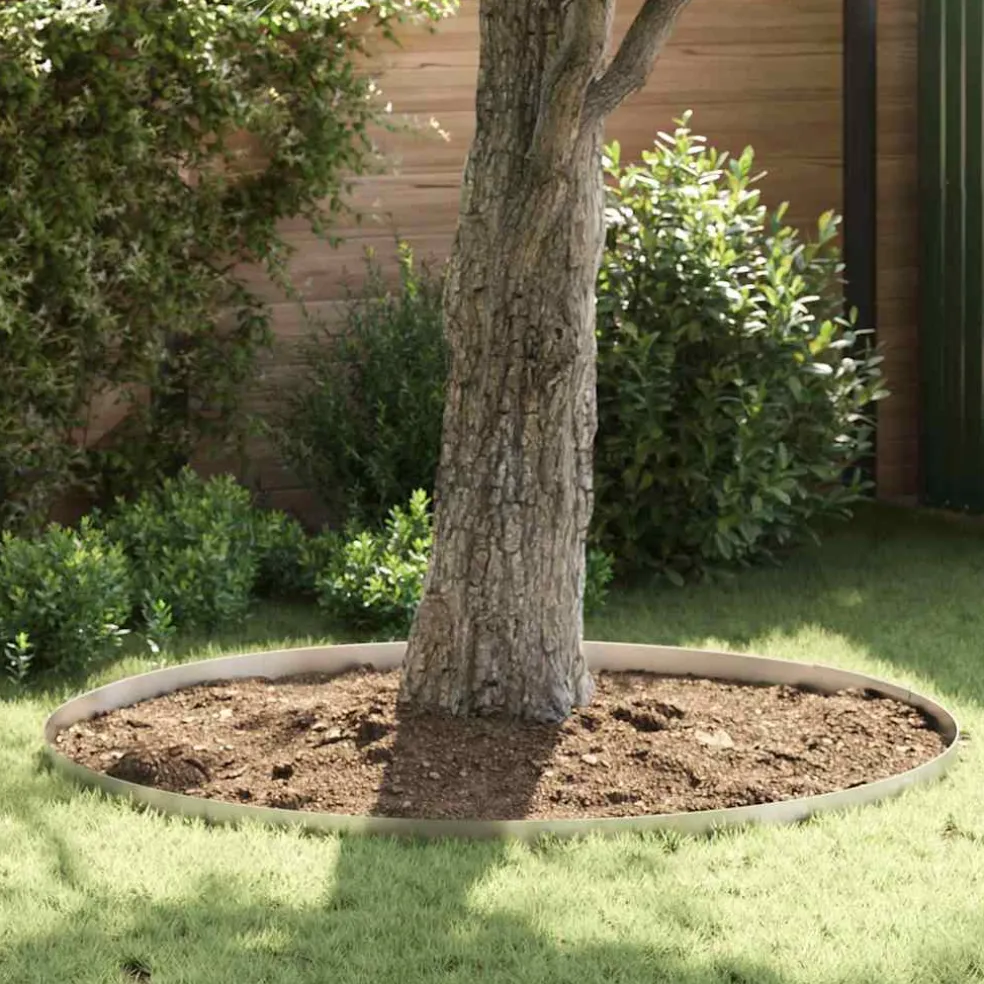 vidaXL Tuinrand 450 x 10 cm Roestvrij staal Zilver
