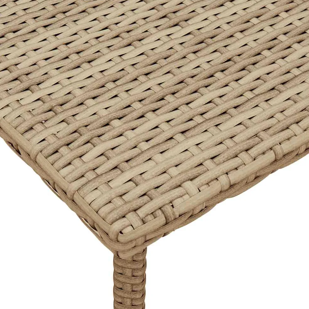 vidaXL Tuin salontafel rechthoekig 40x40x37 cm poly rattan beige