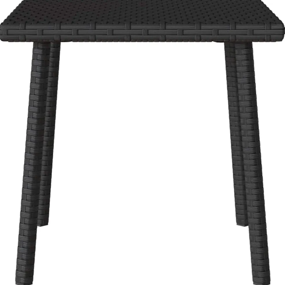 vidaXL Tuin salontafel rechthoekig 40x40x37 cm poly rattan zwart