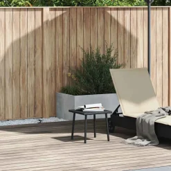 vidaXL Tuin salontafel rechthoekig 40x40x37 cm poly rattan zwart