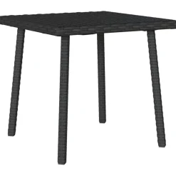 vidaXL Tuin salontafel rechthoekig 40x40x37 cm poly rattan zwart
