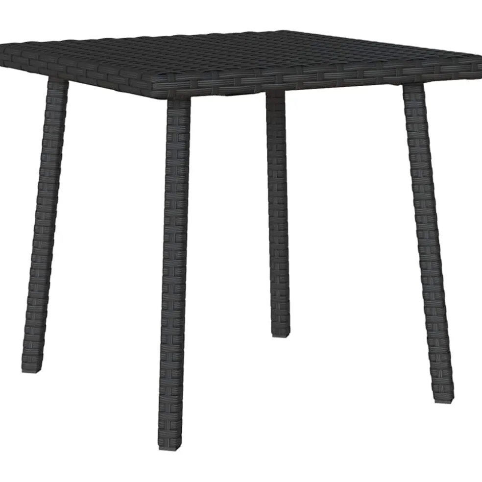 vidaXL Tuin salontafel rechthoekig 40x40x37 cm poly rattan zwart