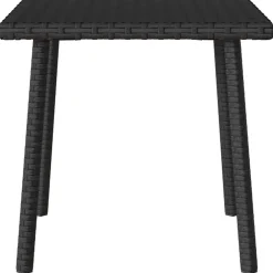 vidaXL Tuin salontafel rechthoekig 40x40x37 cm poly rattan zwart