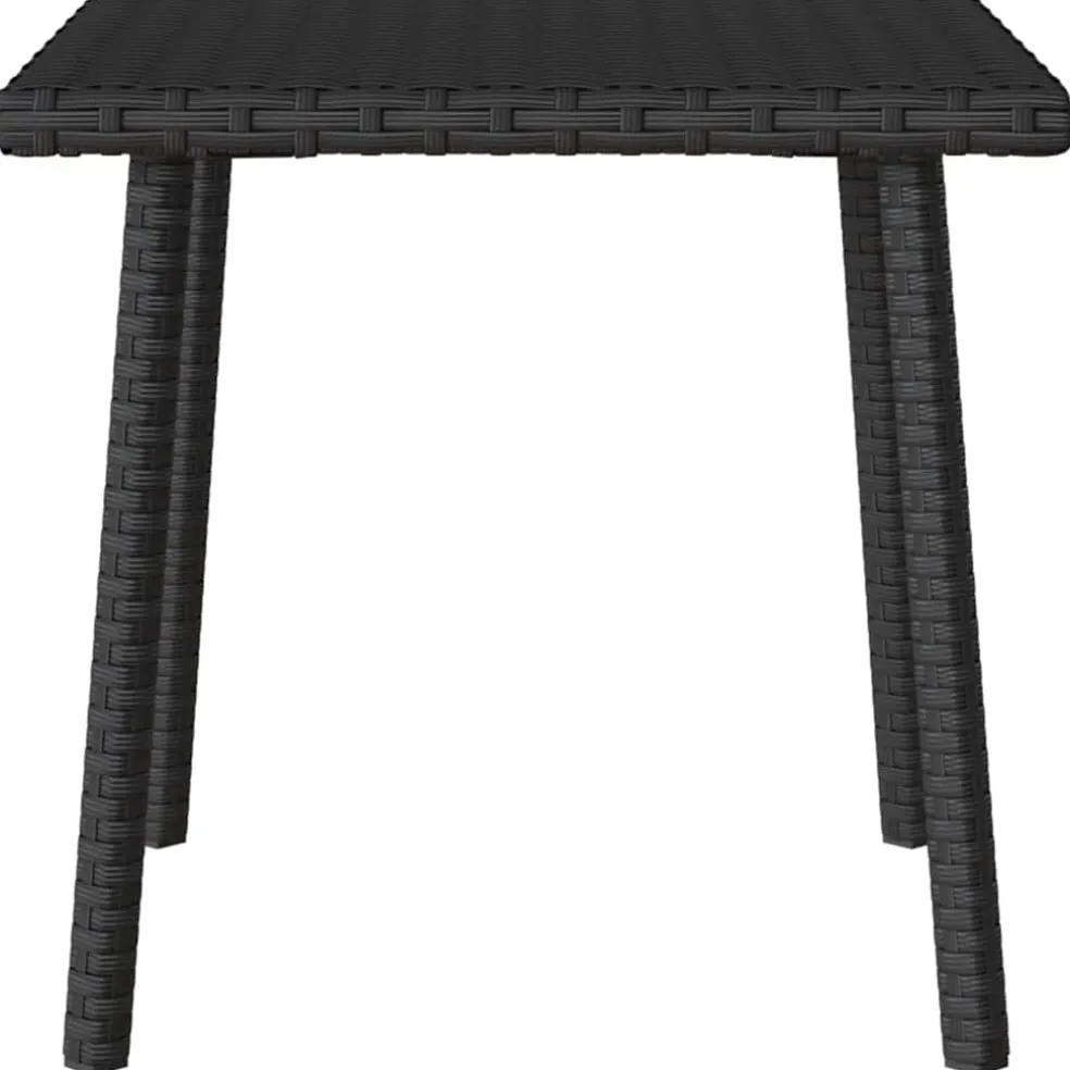 vidaXL Tuin salontafel rechthoekig 40x40x37 cm poly rattan zwart