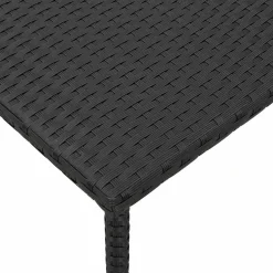 vidaXL Tuin salontafel rechthoekig 40x40x37 cm poly rattan zwart