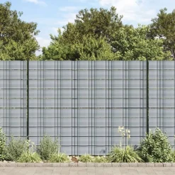 vidaXL Tuinschermen 10 st 252,5x19 m PVC grijs