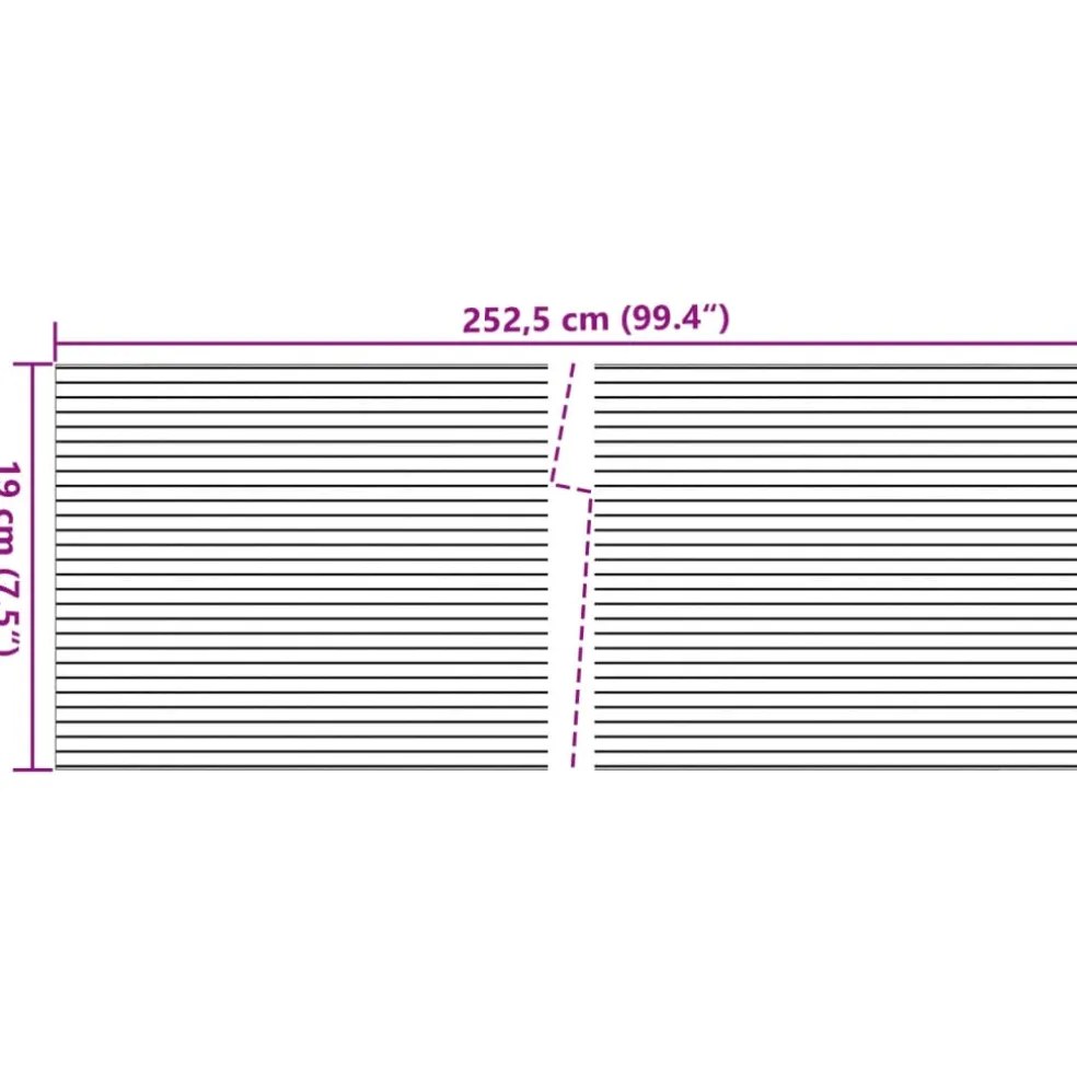 vidaXL Tuinschermen 10 st 252,5x19 m PVC grijs