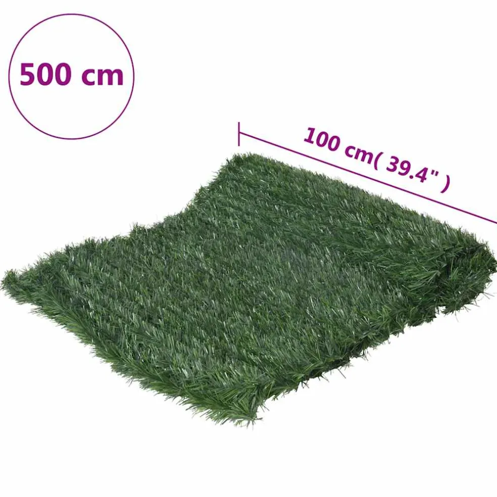 vidaXL Tuinscherm kunstgras 1x5 m groen