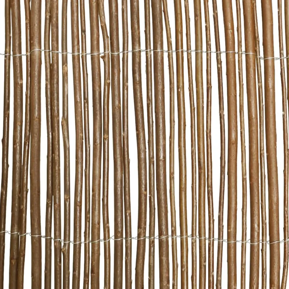 vidaXL Tuinscherm 300x100 cm wilgenhout bruin