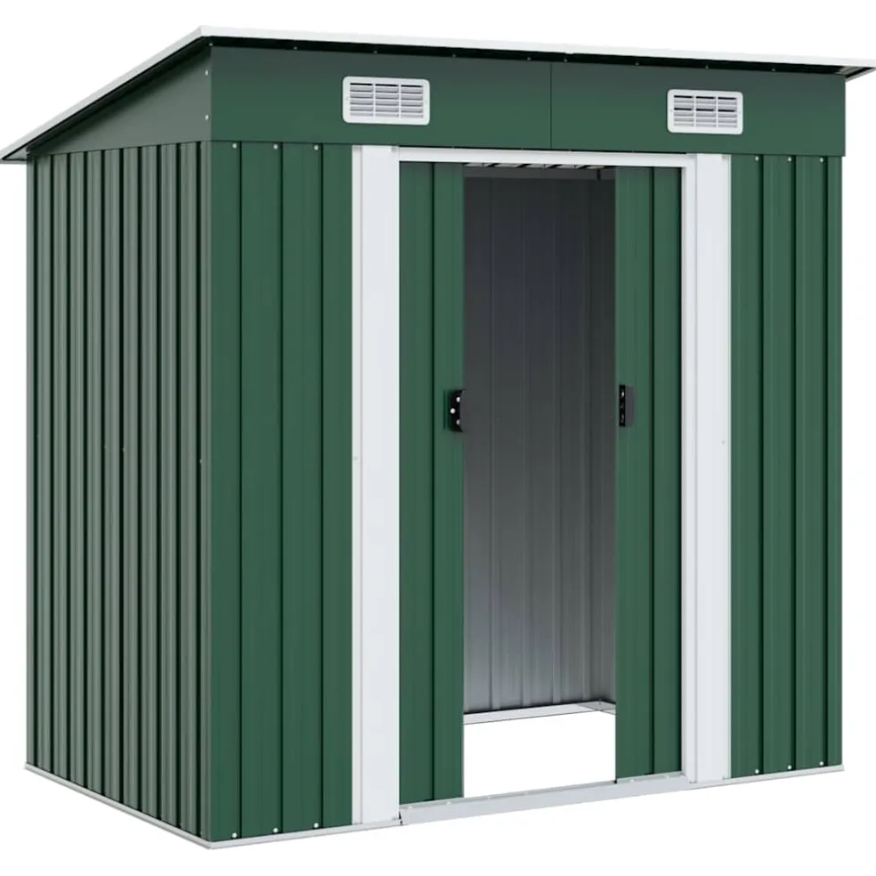 vidaXL Tuinschuur metaal groen