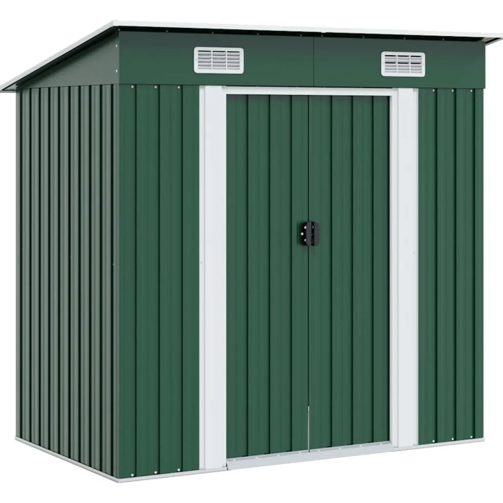 vidaXL Tuinschuur metaal groen