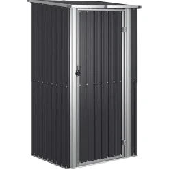 vidaXL Tuinschuur 118,5x97x209,5 cm gegalvaniseerd staal antraciet