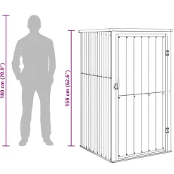 vidaXL Tuinschuur 88x89x161 cm gegalvaniseerd staal antracietkleurig