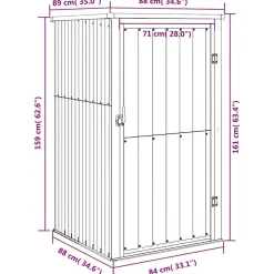 vidaXL Tuinschuur 88x89x161 cm gegalvaniseerd staal antracietkleurig